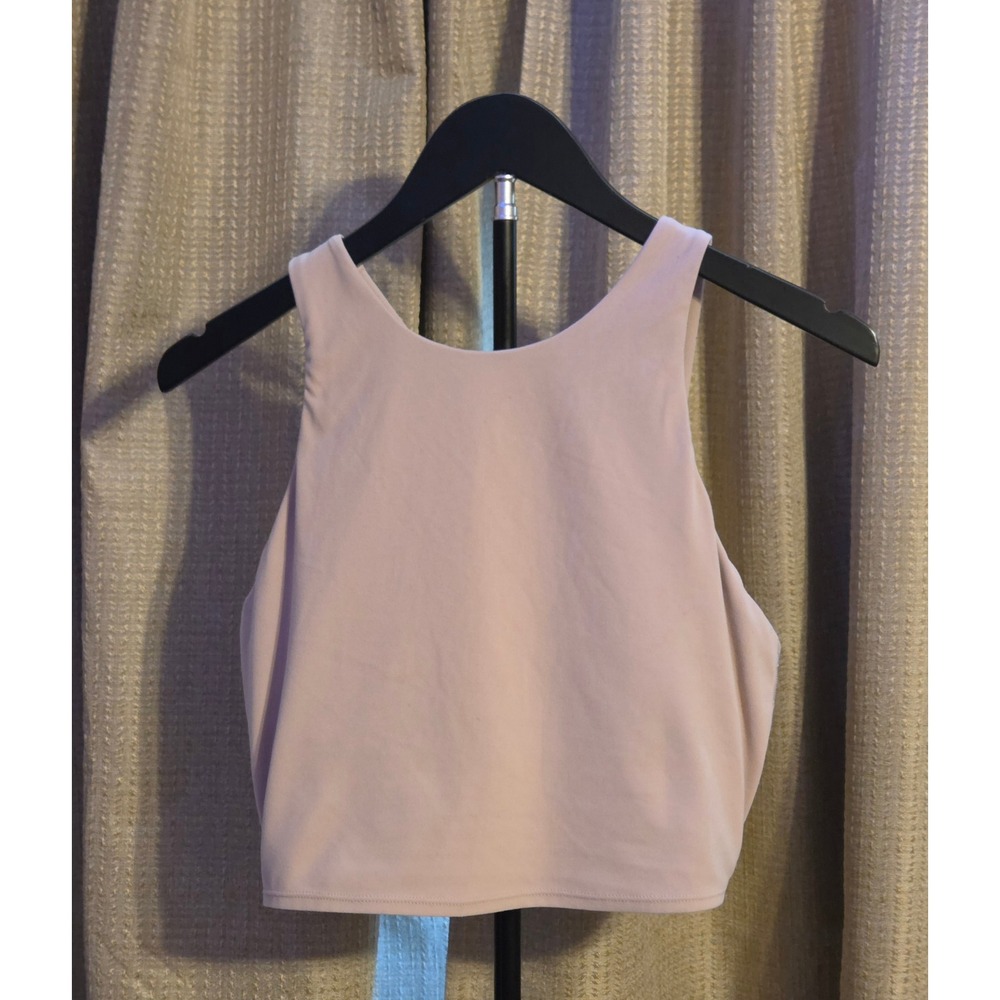 Athleta Criss Cross Crop Top Shirt Women's Size Medium Pink